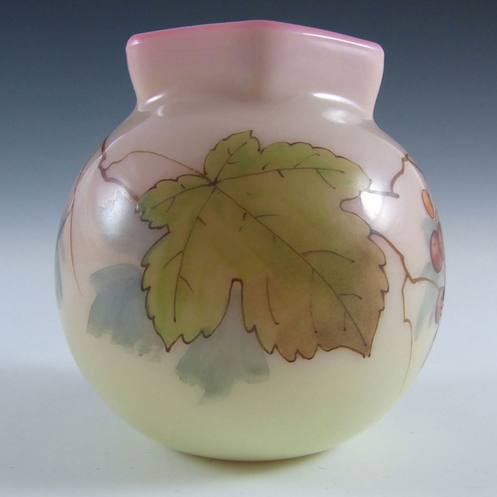 (image for) Thomas Webb Victorian Burmese Uranium Glass Vase - Click Image to Close