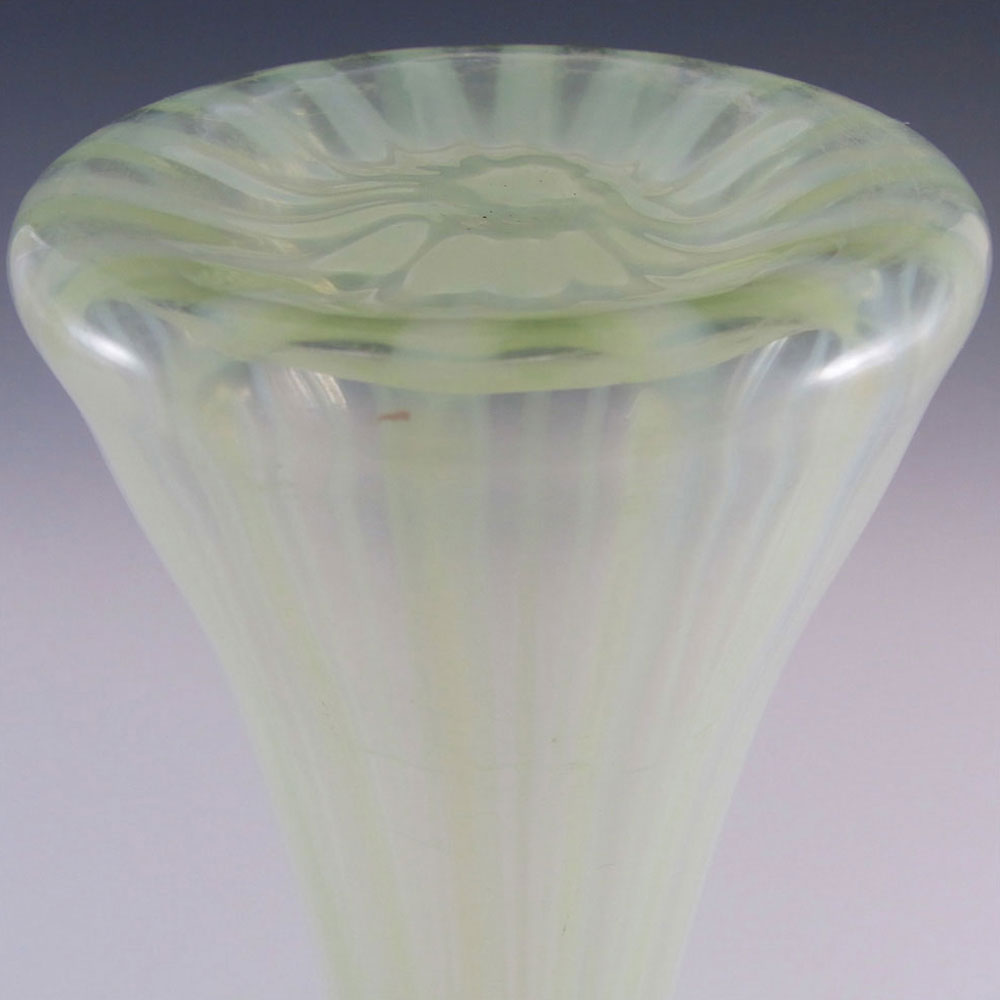 (image for) Victorian 1900's Vaseline/Uranium Opalescent Glass Vase - Click Image to Close