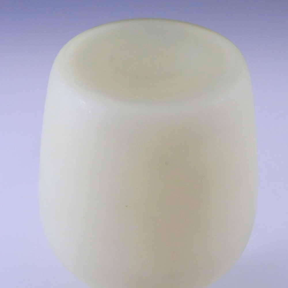 (image for) Victorian Satin Cased Glass Yellow & White Antique Vase - Click Image to Close