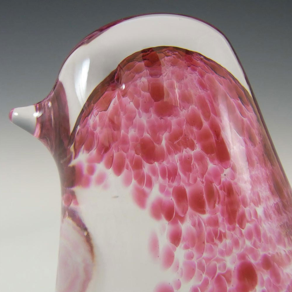 (image for) Wedgwood Speckled Pink Glass Large Bird RSW71 - Marked - Click Image to Close