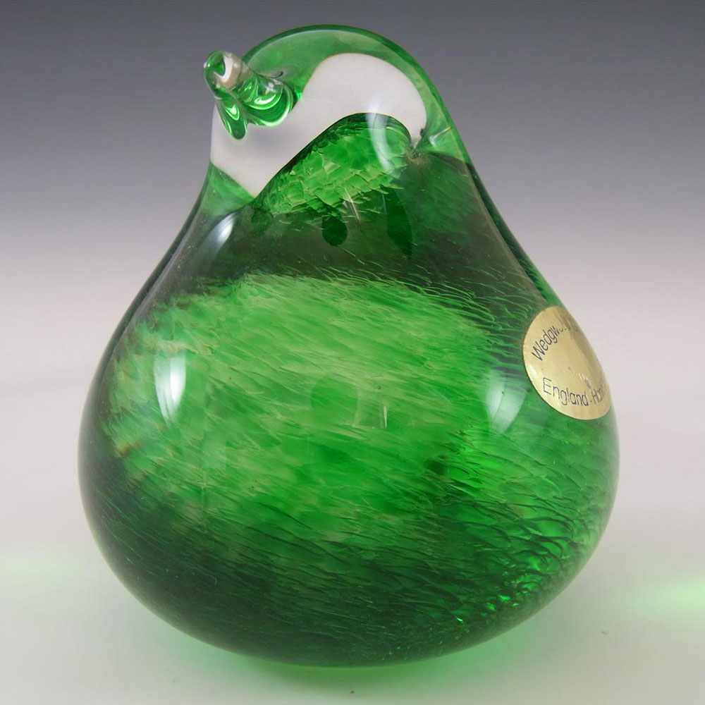 (image for) Wedgwood Green Glass Fledgling Bird Paperweight - Marked - Click Image to Close