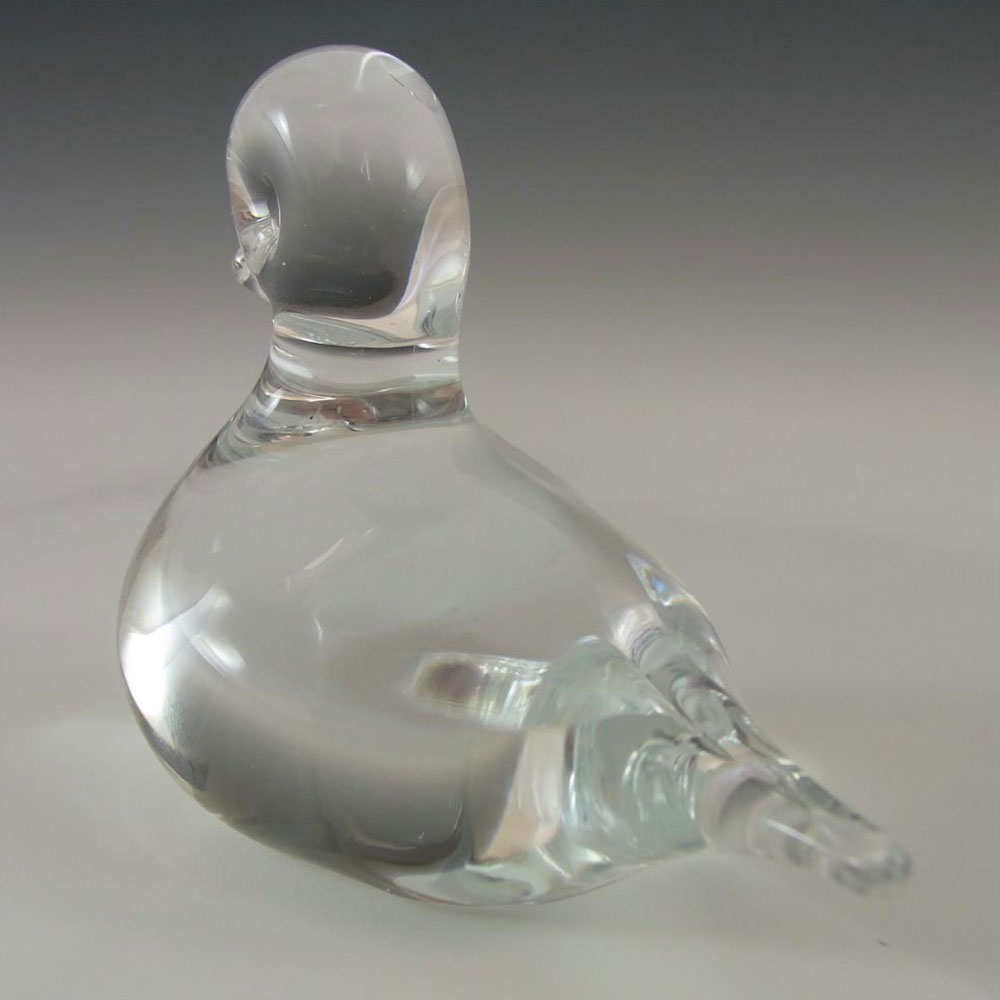 (image for) Langham Clear Glass Duck/Duckling Paperweight - Marked - Click Image to Close