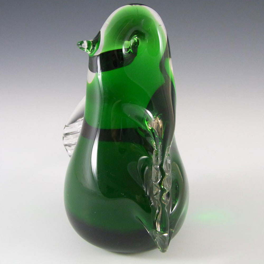 Wedgwood Green Glass Penguin Paperweight RSW72 - Marked - Click Image to Close