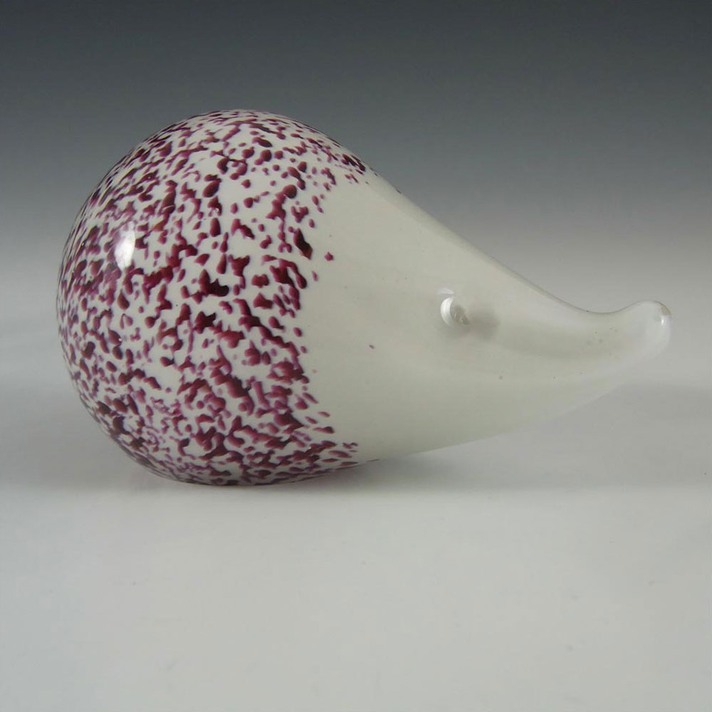 (image for) Wedgwood Pink + White Glass Hedgehog Paperweight RSW403 - Click Image to Close