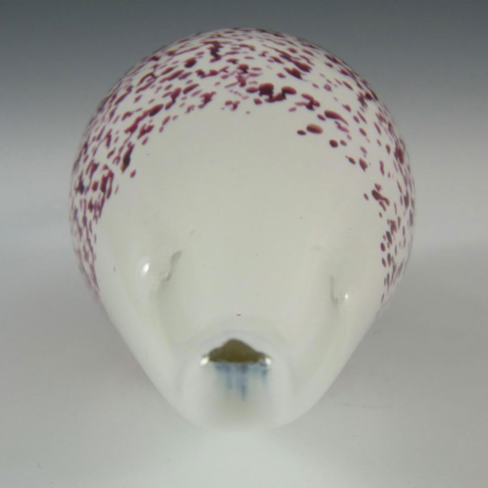 (image for) Wedgwood Pink + White Glass Hedgehog Paperweight RSW403 - Click Image to Close