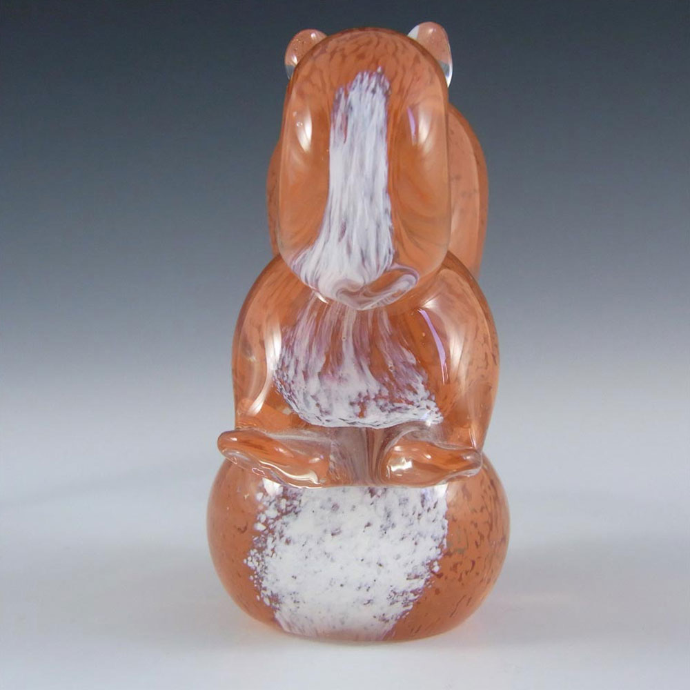 (image for) Caithness Crystal Orange + White Glass Squirrel Paperweight - Click Image to Close