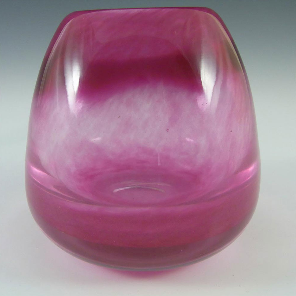 Wedgwood/Stennett-Willson Pink Glass Studio Vase - Marked - Click Image to Close