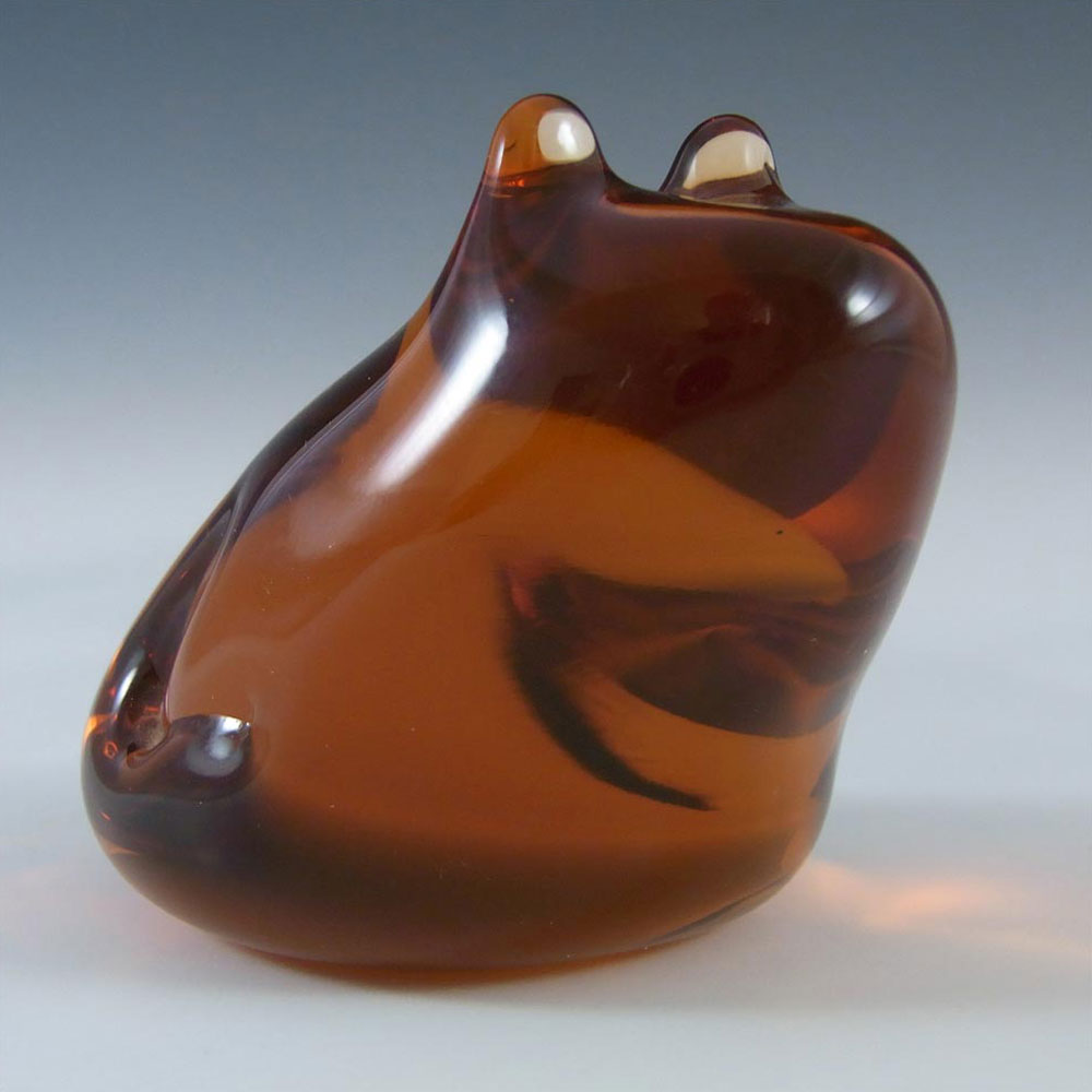 (image for) Wedgwood Topaz Glass Lilliput Frog Paperweight L5015 - Click Image to Close