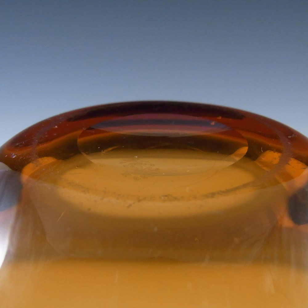 (image for) Wedgwood/Stennett-Willson Amber Glass Vase - Marked - Click Image to Close