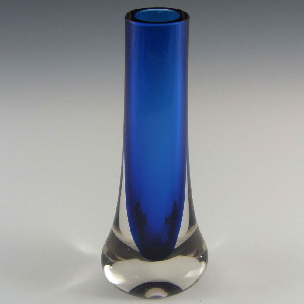 (image for) Whitefriars #9571 Cased Blue Glass Teardrop Vase - Click Image to Close
