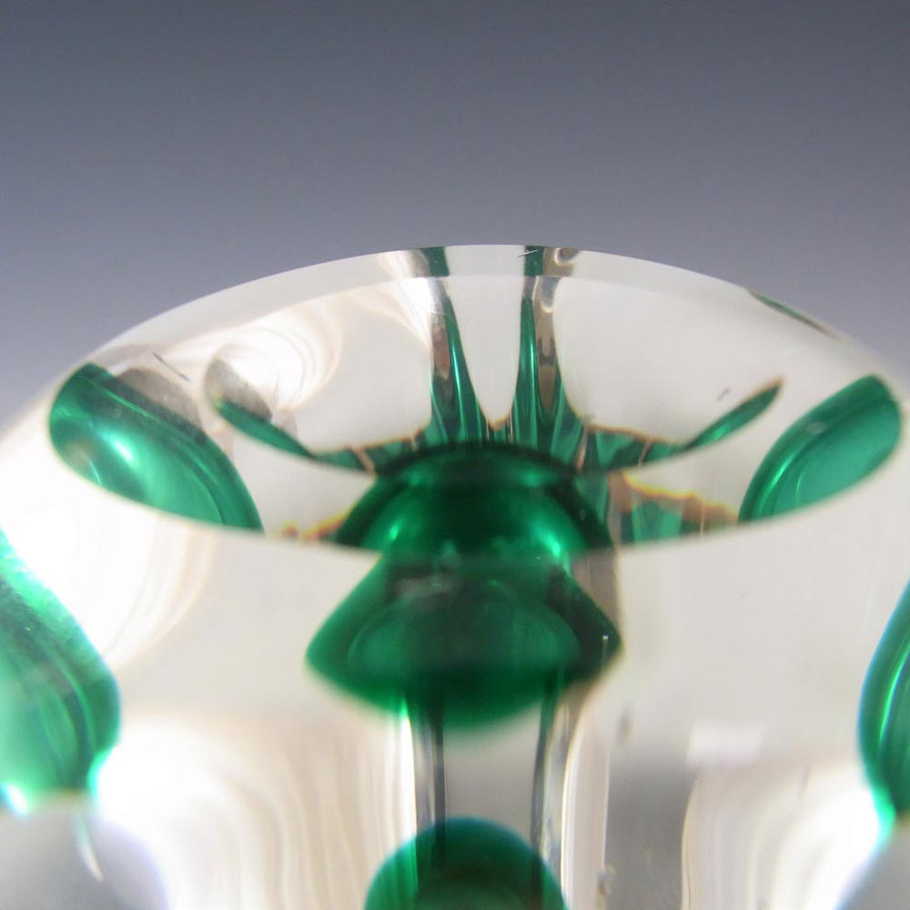 (image for) Whitefriars #9570 Baxter Cased Green Glass Three Sided Vase - Click Image to Close