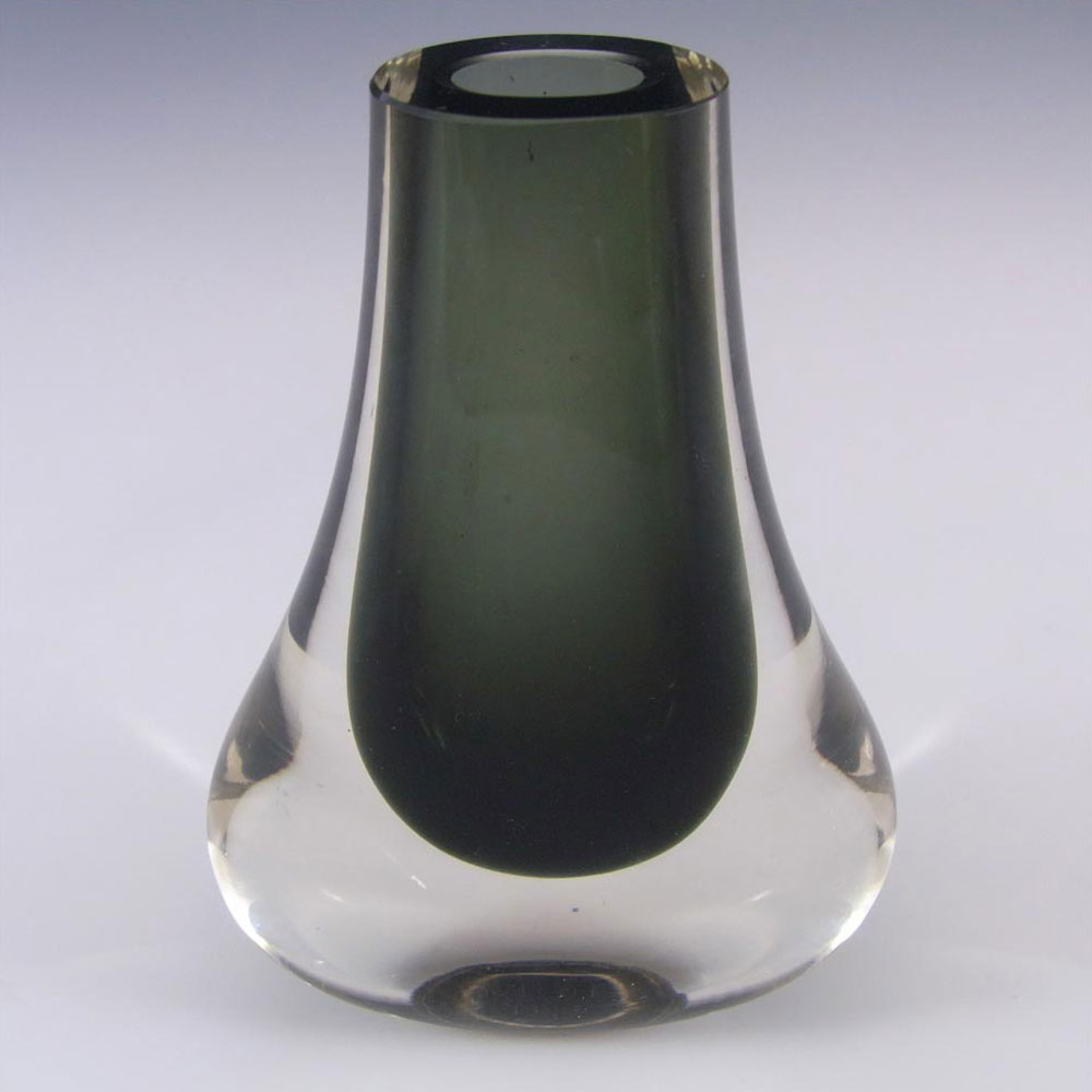(image for) Whitefriars #9572 Willow Grey Glass Teardrop Vase - Click Image to Close