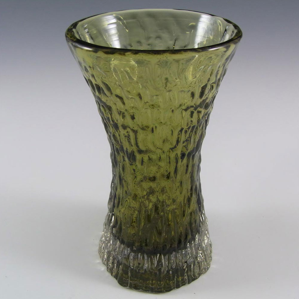 Whitefriars #9836 Baxter Sage Textured Glass Hourglass Vase - Click Image to Close