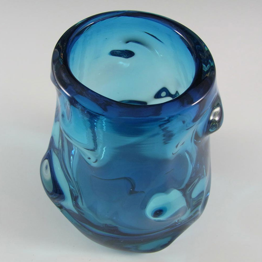 (image for) Whitefriars #9608 Wilson/Dyer Kingfisher Glass Knobbly Vase - Click Image to Close