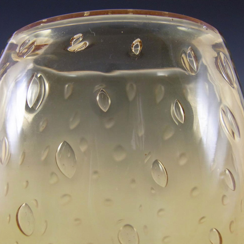 Whitefriars #9354 William Wilson Amber Glass Bubble Vase - Click Image to Close
