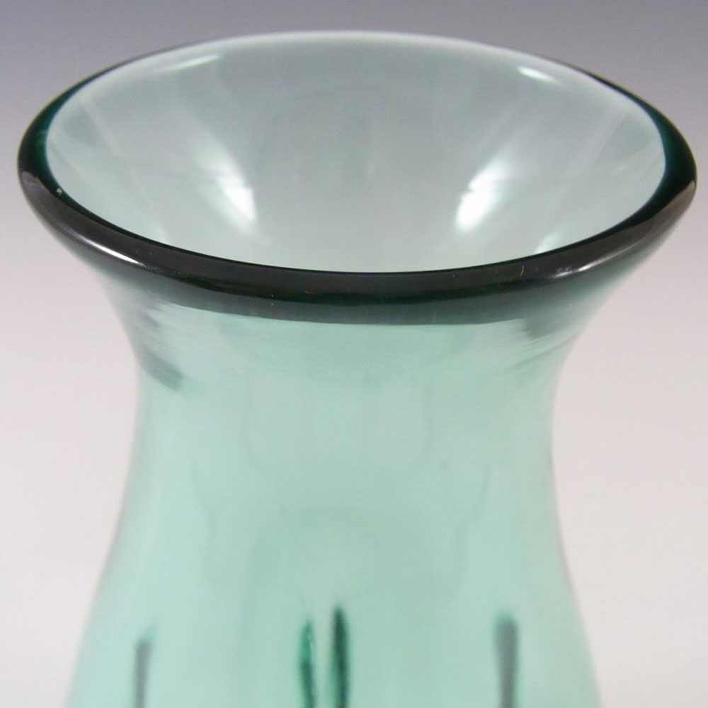 (image for) Whitefriars #9859 Vintage Aqua FLC Glass Lobed Vase - Click Image to Close