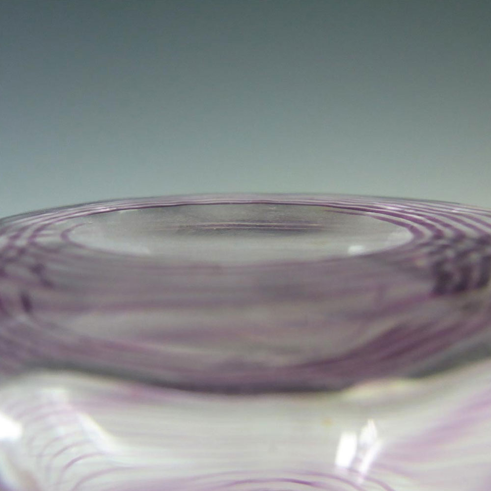 Stevens + Williams / Royal Brierley Purple Glass Trailed Posy Bowl - Click Image to Close