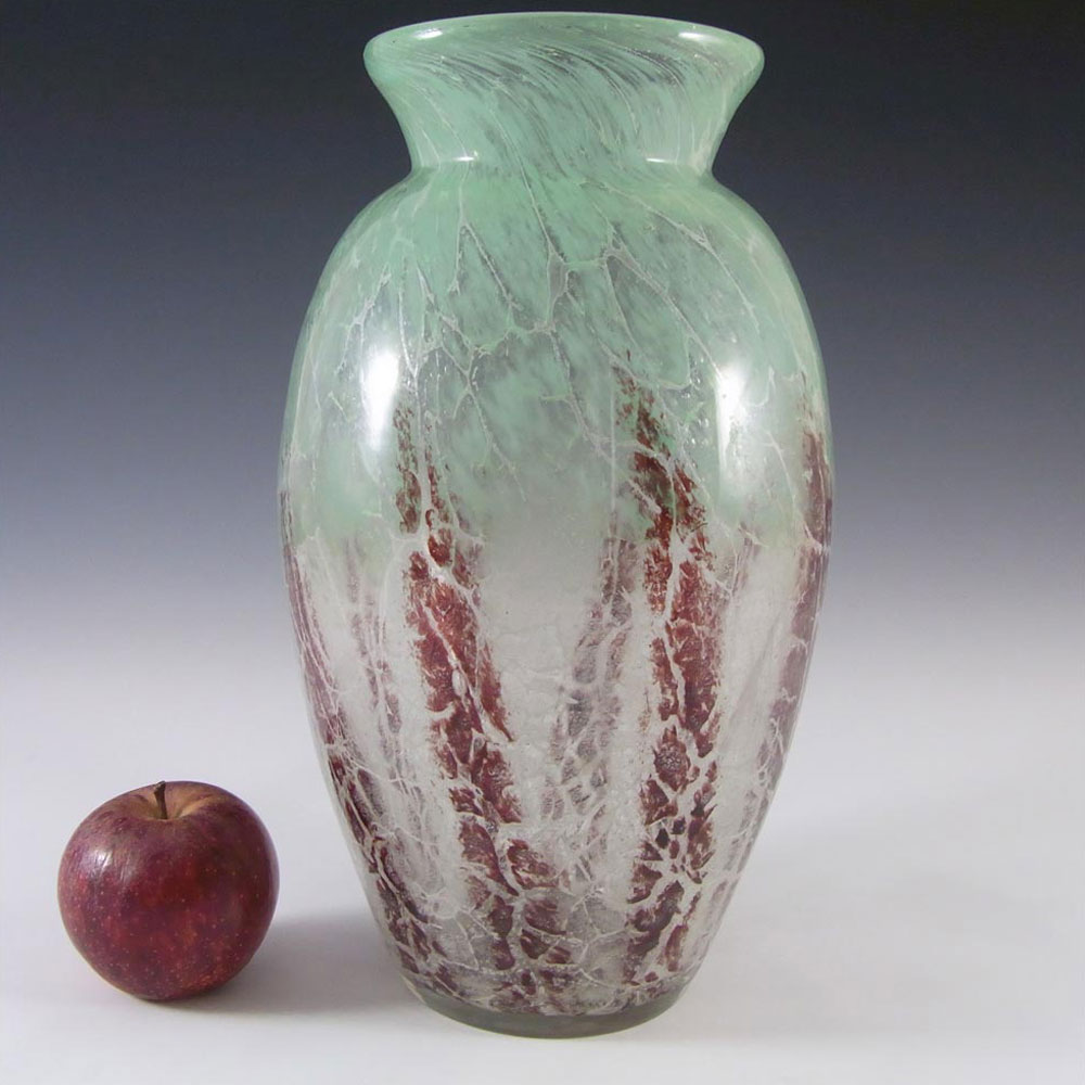 (image for) WMF Ikora 1930's Art Deco German Green Glass Vase - Click Image to Close