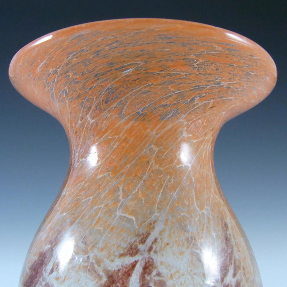 WMF Ikora 1930's Art Deco German Orange Glass Vase - Click Image to Close