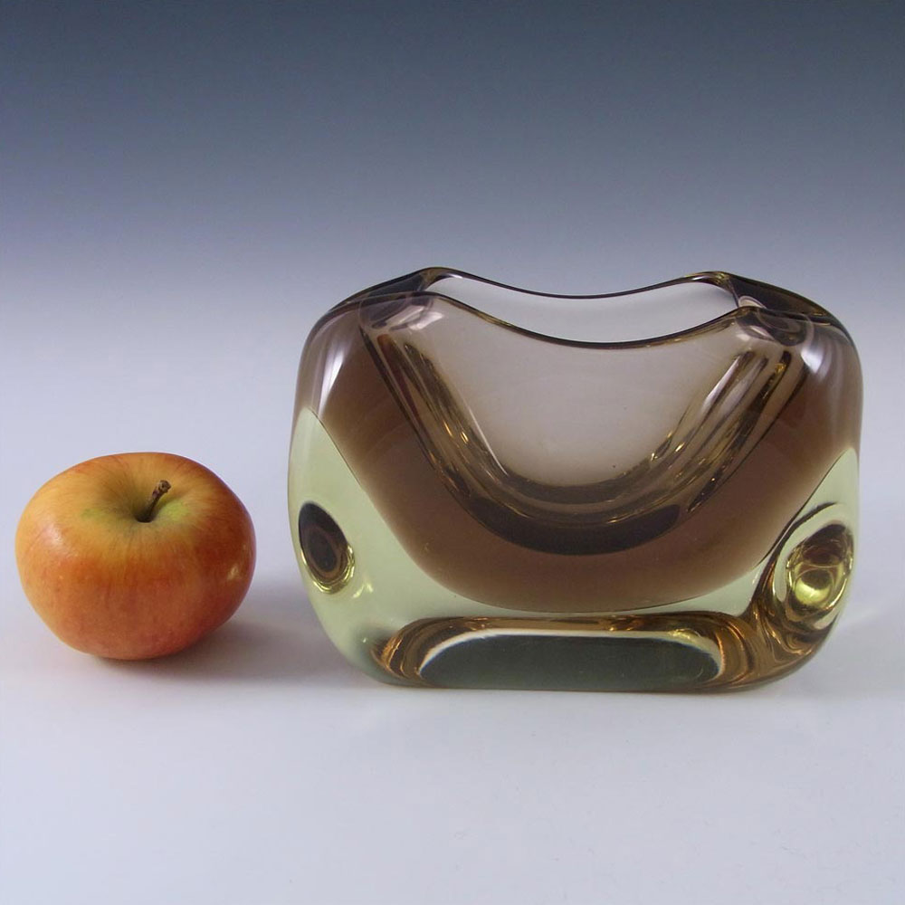 (image for) Zelezny Brod Czech Amber Glass Vase - Miloslav Klinger - Click Image to Close