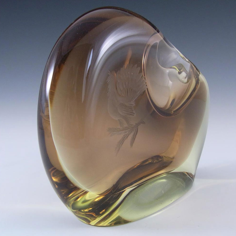 (image for) Zelezny Brod Sklo (ZBS) Czech Amber Glass Vase - Click Image to Close