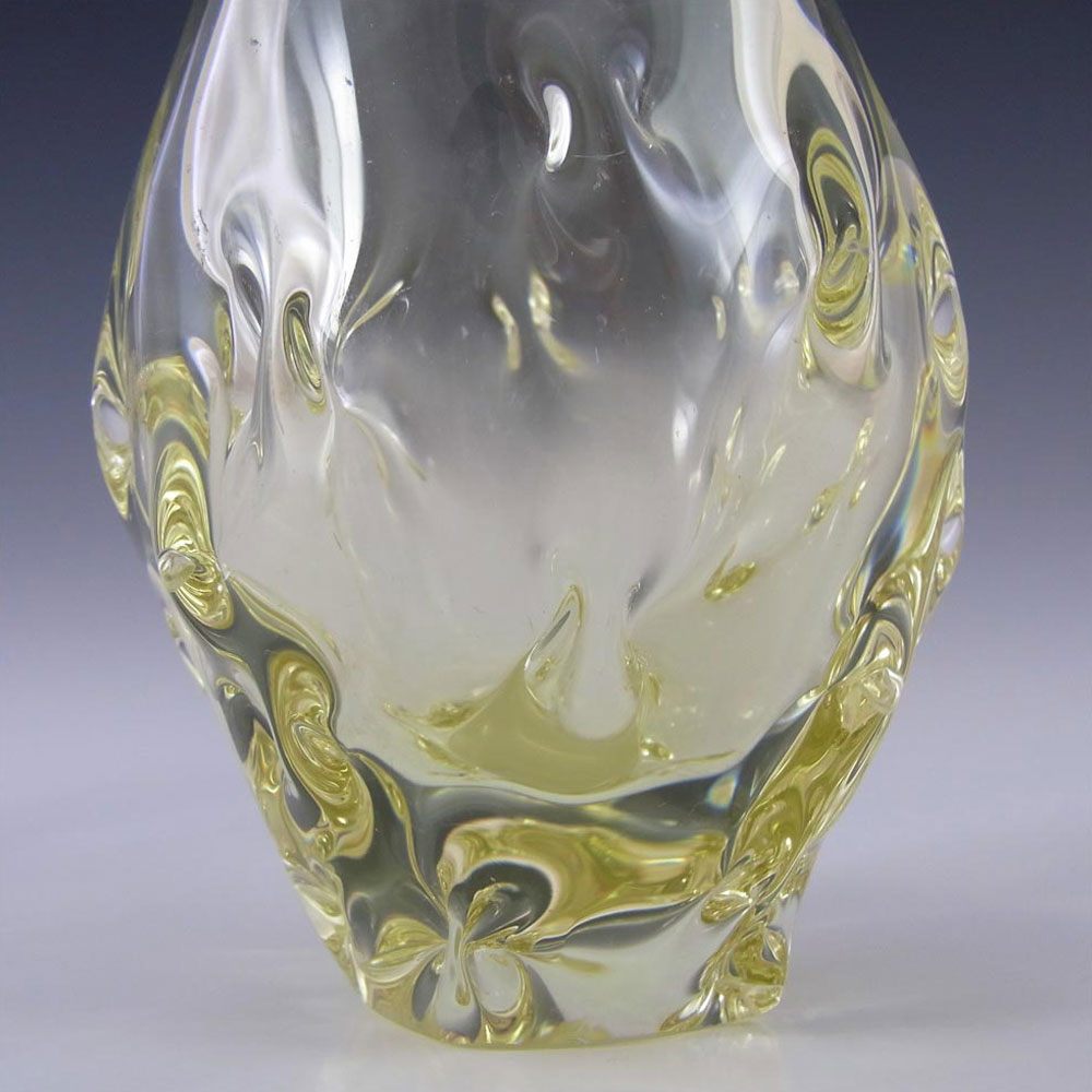 (image for) Zelezny Brod Sklo Czech Citrine Yellow Glass Vase - Click Image to Close