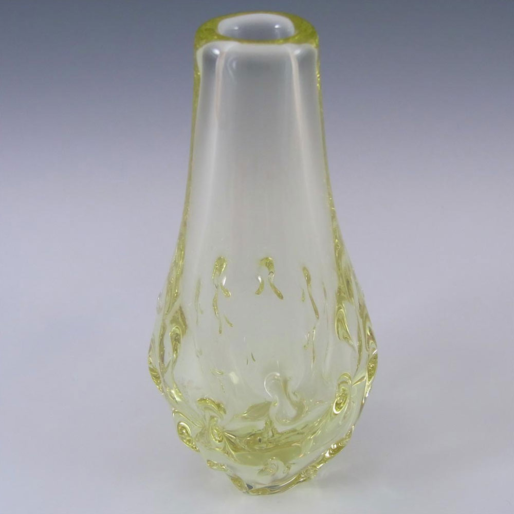 (image for) Zelezny Brod Sklo Czech Citrine Yellow Glass Vase - Click Image to Close