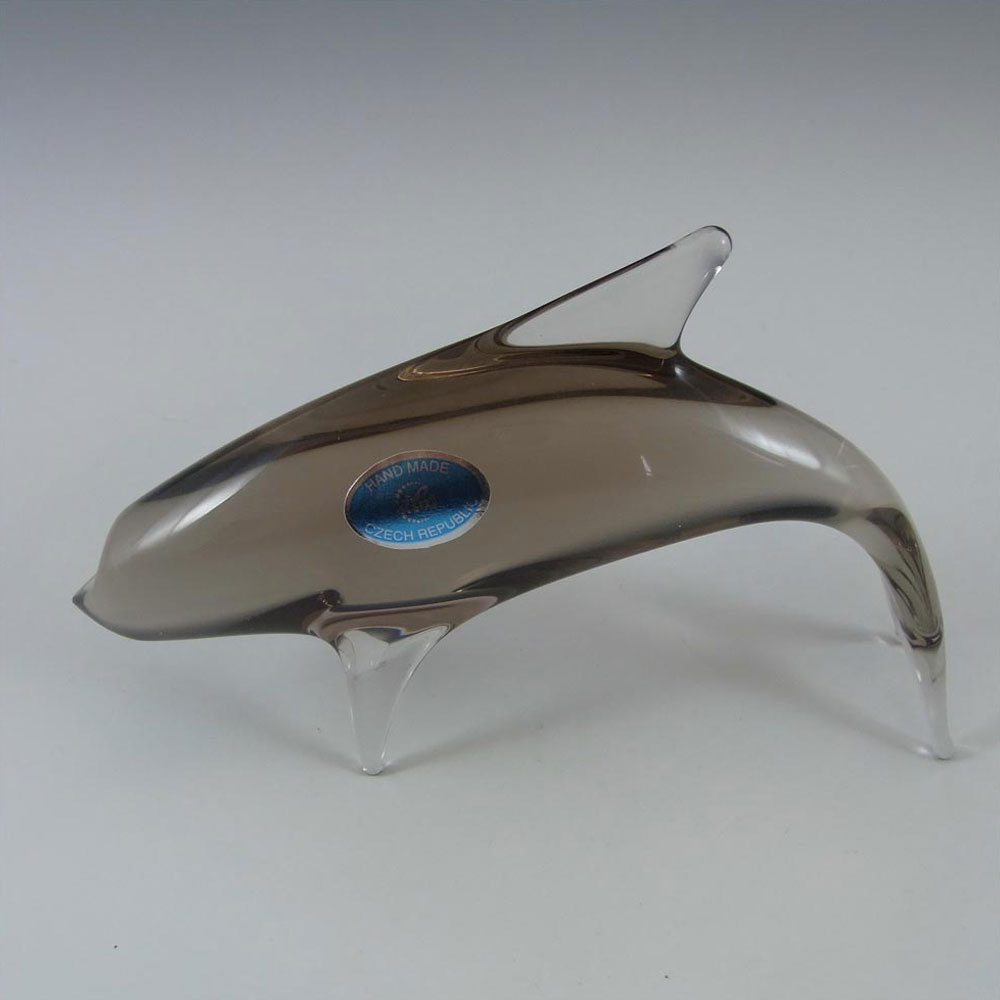 (image for) Zelezny Brod Smoky Glass Fish/Dolphin - Miloslav Janku - Click Image to Close