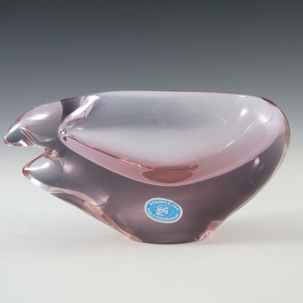 (image for) Zelezny Brod Sklo Czech Pink Neodymium Glass Vase / Bowl - Click Image to Close