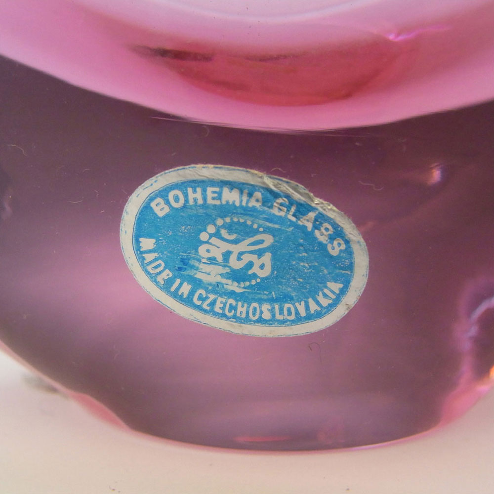 (image for) Zelezny Brod Sklo Czech Pink Neodymium Glass Vase / Bowl - Click Image to Close