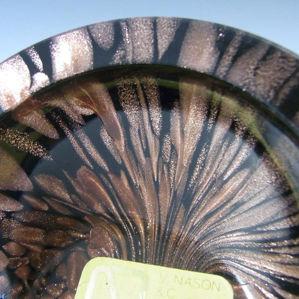 (image for) V Nason & C Murano Aventurine Glass Bowl - Labelled - Click Image to Close