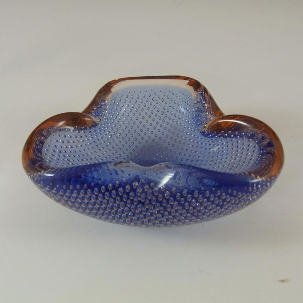 (image for) Ferro Italarts Murano Blue & Pink Glass Bubble Bowl - Click Image to Close