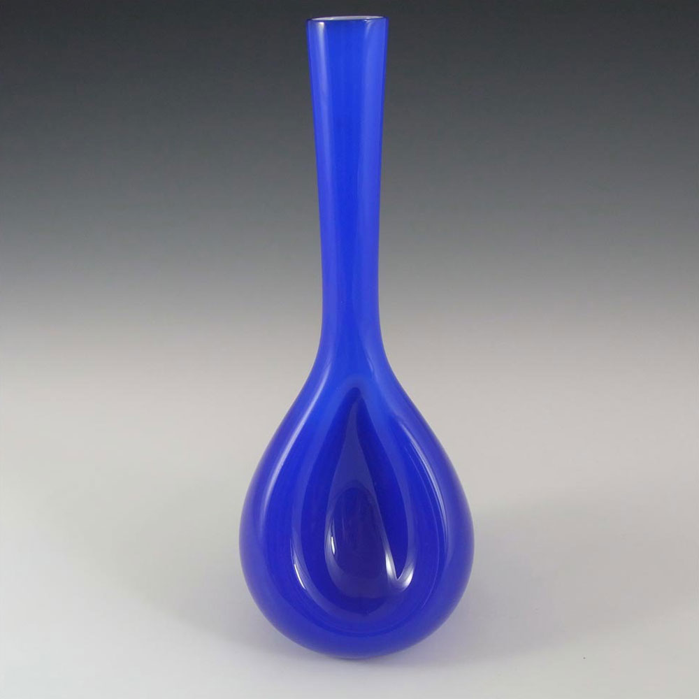 (image for) Elme Scandinavian Blue Cased Glass Vase by Gunnar Ander - Click Image to Close