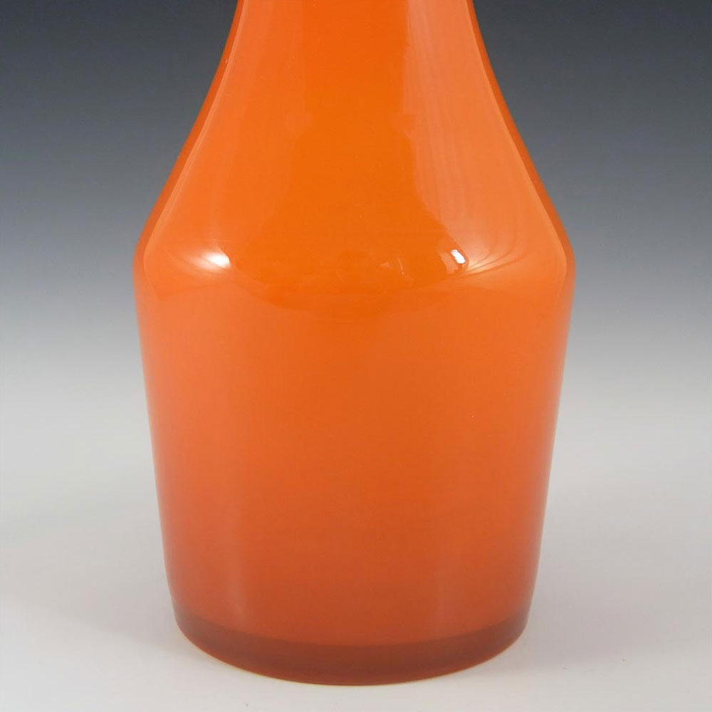 Alsterfors 1970's Scandinavian Orange Cased Glass 9.5" Vase - Click Image to Close