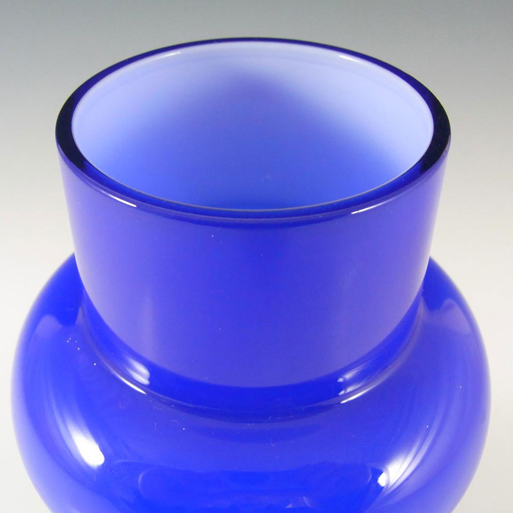 Lindshammar / JC Blue Hooped Glass Vase by Gunna Ander - Click Image to Close
