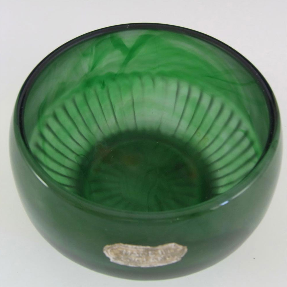 (image for) Davidson #10/1910 Art Deco Green Cloud Glass Bowl - Click Image to Close