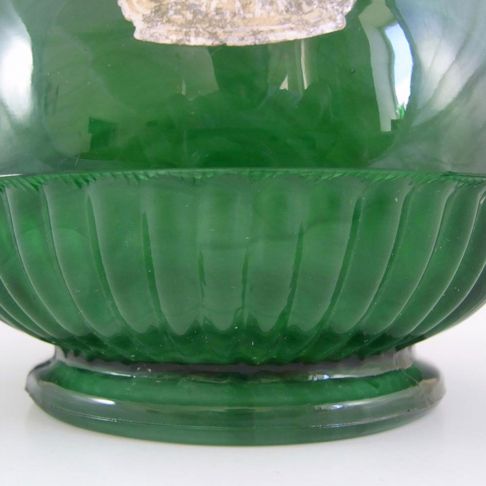 Davidson #10/1910 Art Deco Green Cloud Glass Bowl - Click Image to Close