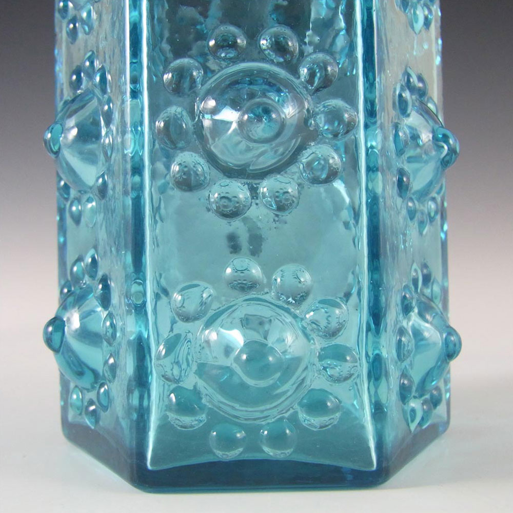 (image for) Dartington #FT95 Frank Thrower Nipple Blue Glass Vase - Click Image to Close