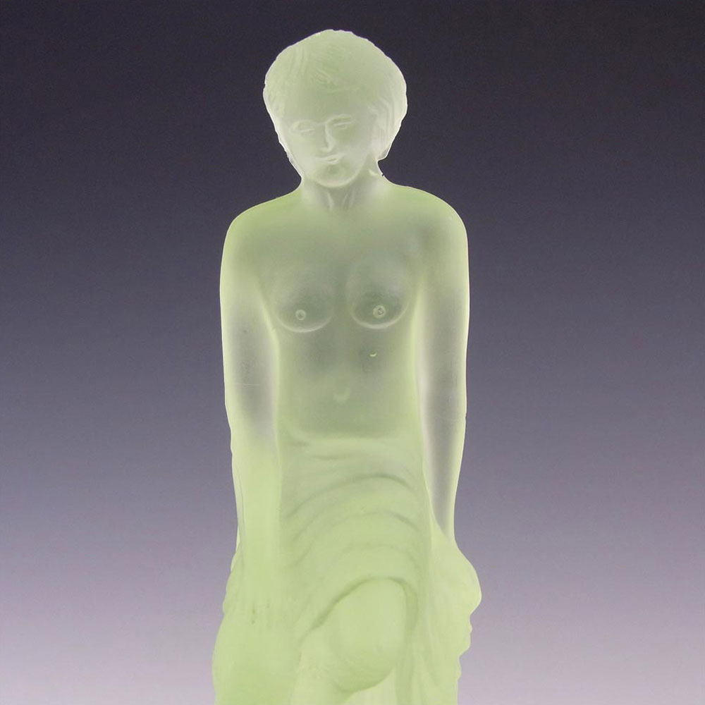 (image for) Sowerby Art Deco Uranium Glass Nude Lady Centerpiece Set - Click Image to Close