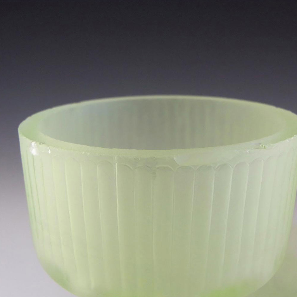 (image for) Sowerby Art Deco Uranium Glass Nude Lady Centerpiece Set - Click Image to Close