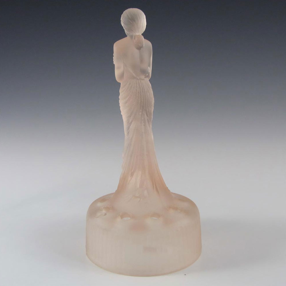 (image for) Sowerby Art Deco Frosted Pink Glass Nude Lady Figurine - Click Image to Close