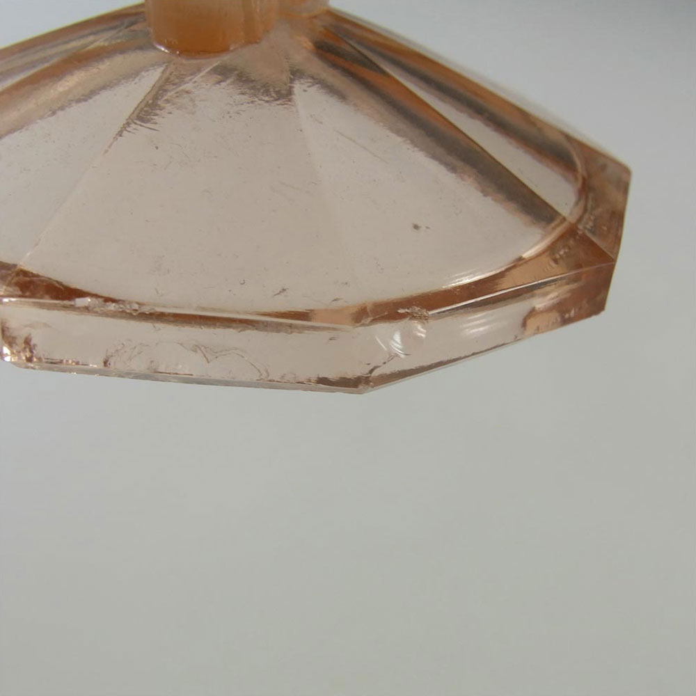 (image for) Libochovice? Czech Art Deco Pink Glass Bird Candlesticks - Click Image to Close