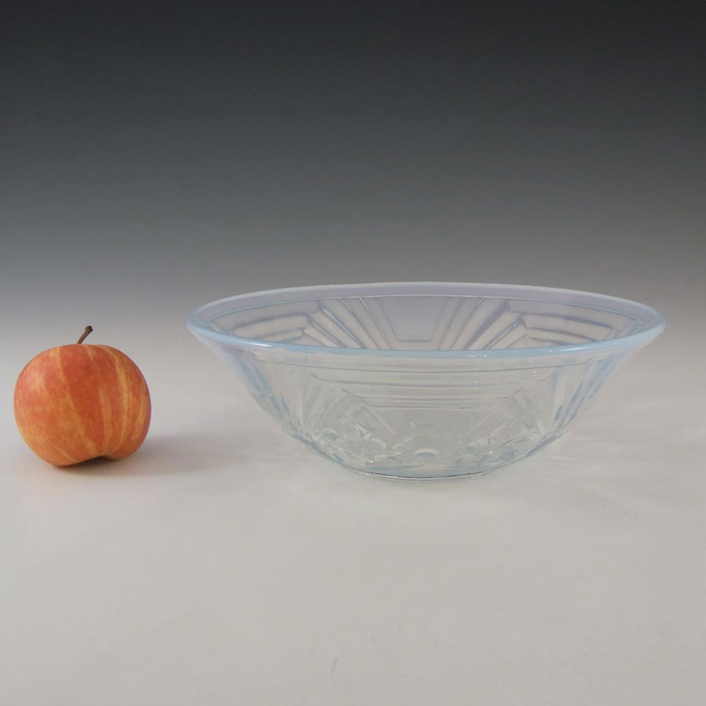 Jobling #6000 Art Deco Opaline/Opalescent Glass Flower Bowl - Click Image to Close