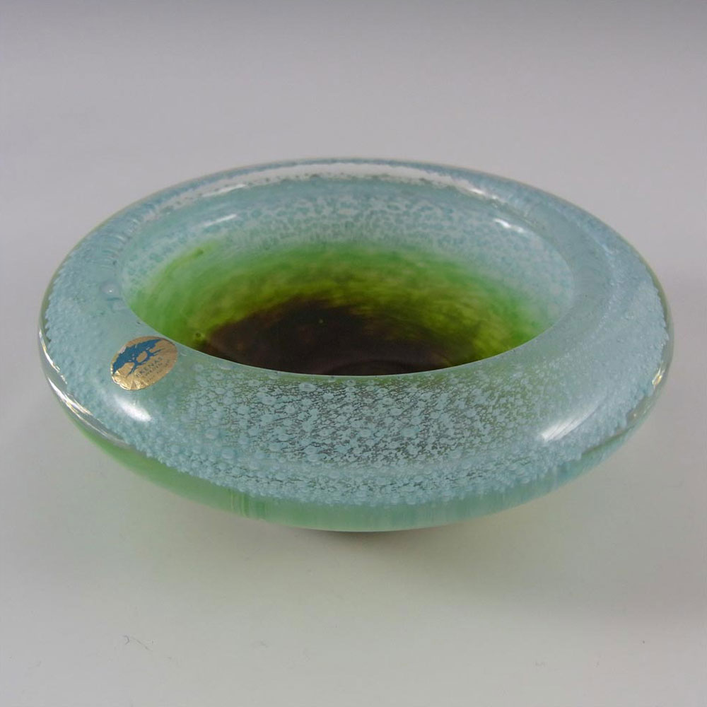 (image for) Ekenas Blue + Green Glass Bowl by John-Orwar Lake - Label - Click Image to Close