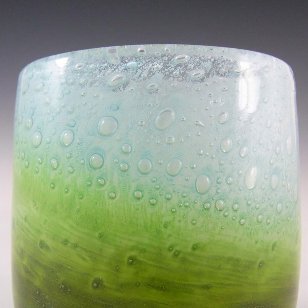 Ekenas Blue + Green Glass Vase - John-Orwar Lake - Click Image to Close
