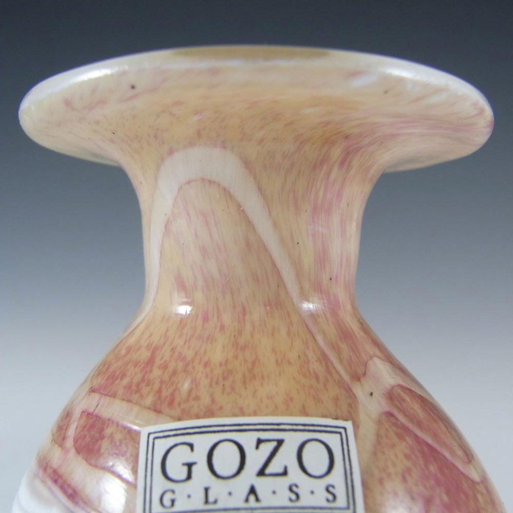 Gozo Maltese Glass 'Sunshine' Vase - Signed + Labelled - Click Image to Close