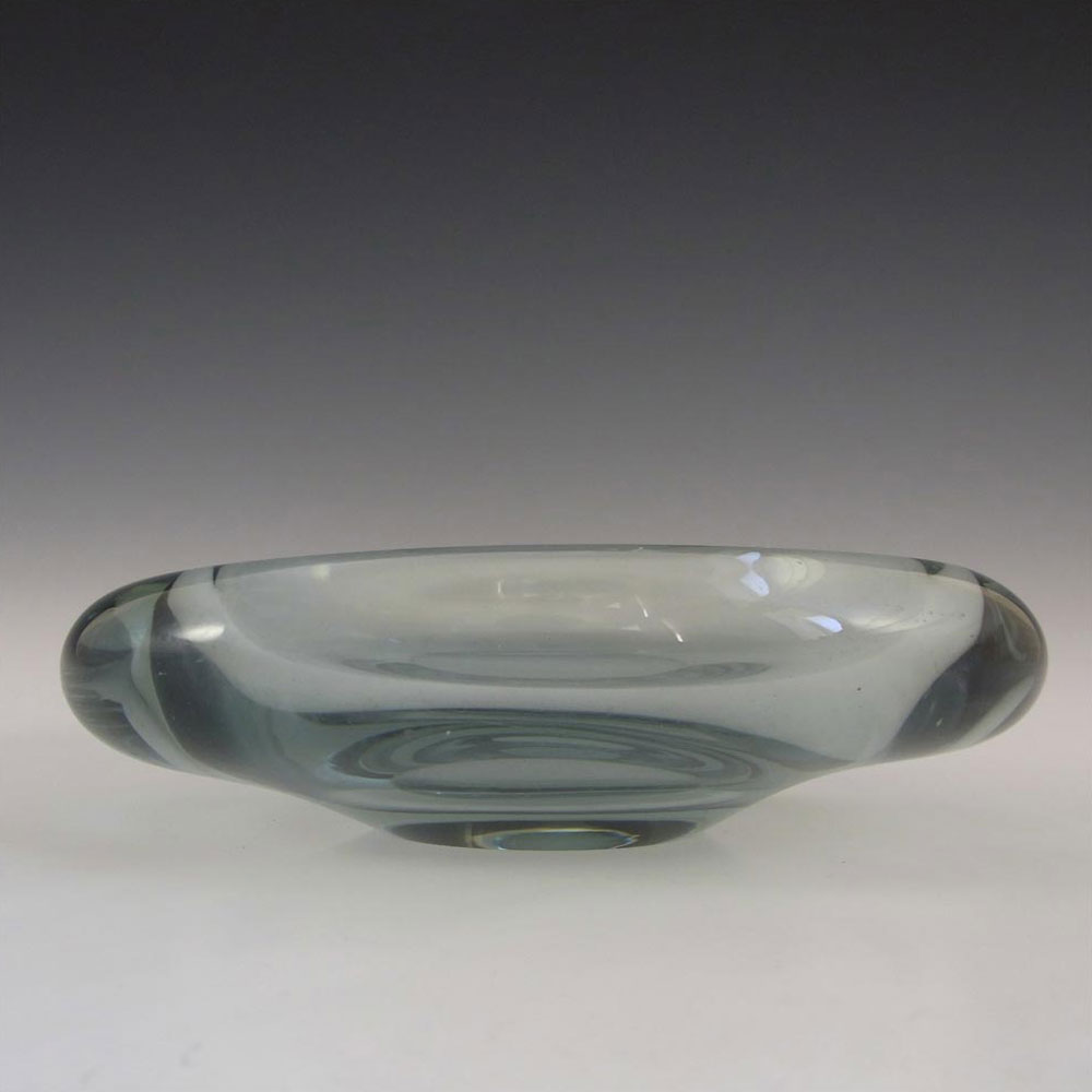(image for) Holmegaard #15735 Per Lutken 'Akva' Blue Glass Bowl - Signed - Click Image to Close
