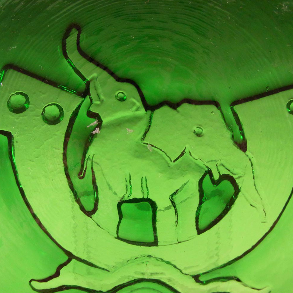 (image for) Holmegaard Michael Bang Green Glass Noahs Arc Suncatcher - Click Image to Close