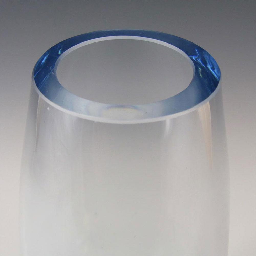 (image for) Holmegaard #15391 Per Lutken Blue Glass 'Hellas' Vase - Signed - Click Image to Close
