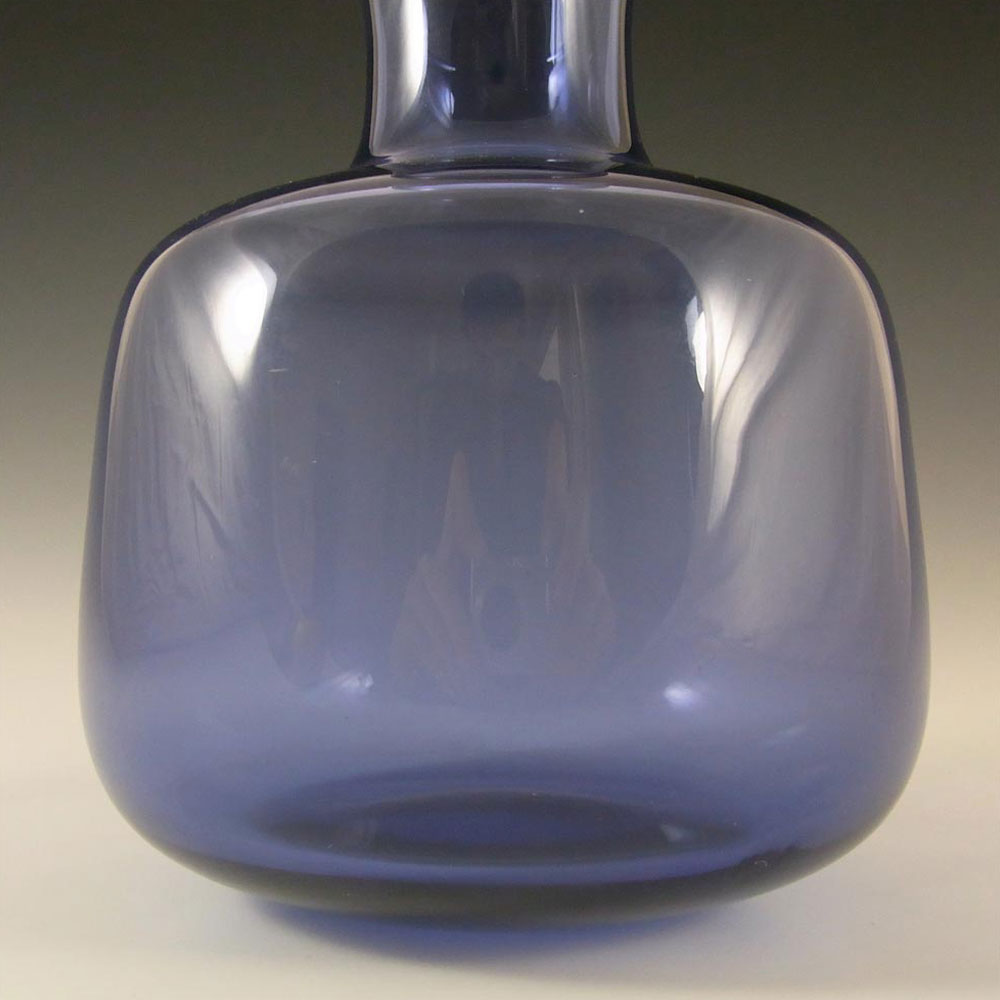(image for) Holmegaard #17796 Per Lutken Blue Glass 'Safir' Vase - Signed - Click Image to Close